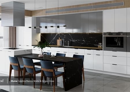 Illume Catalina Bianco Matte & Grigio Gloss