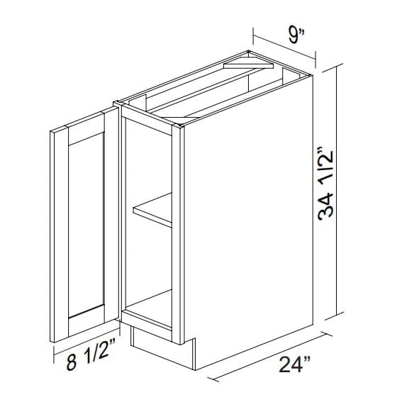 White Beveled Shaker-BH09