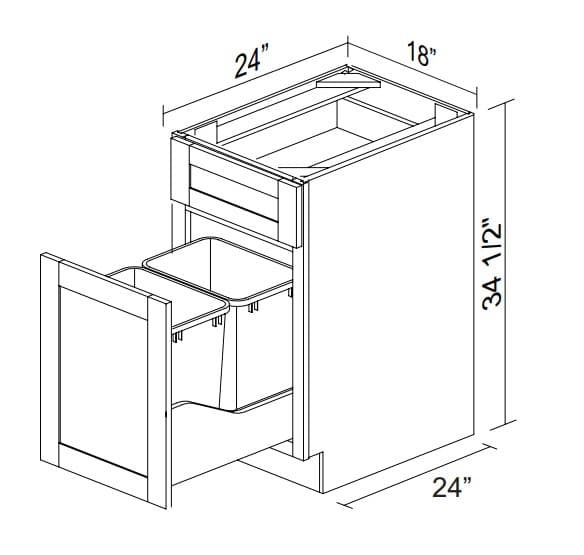 Navy Beveled Shaker-BWB18