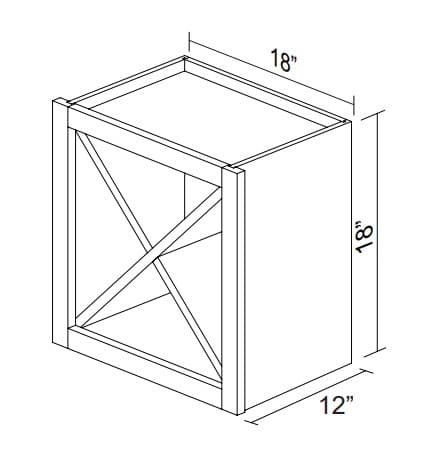 White Beveled Shaker-WSC1818